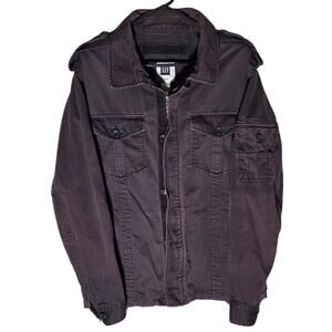 Vintage GAP Denim Long Sleeve Zip Up Cargo Jean Jacket - XL